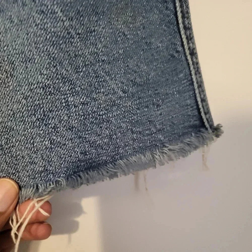 Free People We The Free Zip It Up Front Zipper Mini Denim Jean Skirt(26) - Picture 9 of 12